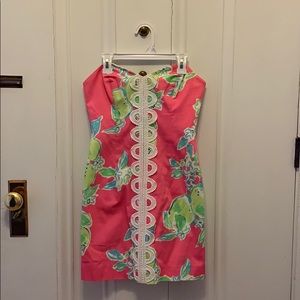 Pink Lilly Pulitzer Strapless Dress